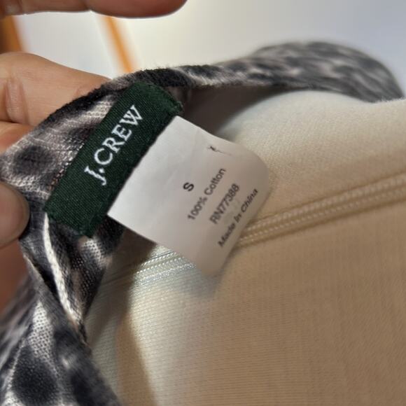 J. Crew Animal Print Light Weight Cardigan- Size Small - Picture 10 of 10
